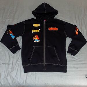 Empyre Black Graphic Zip Up Hoodie